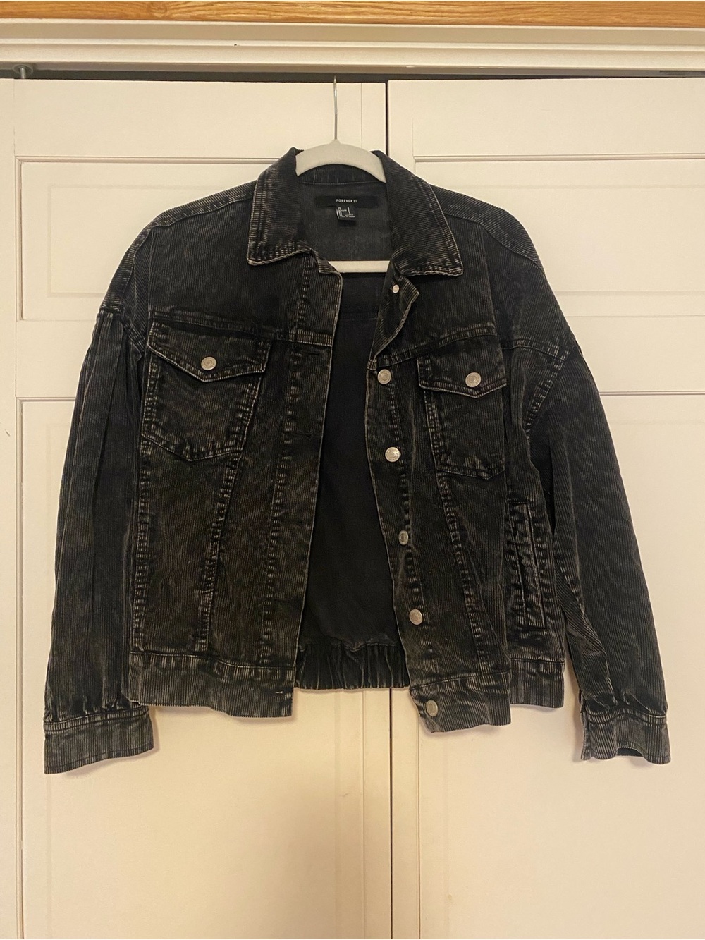 Forever 21 Black Washed Denim Jacket